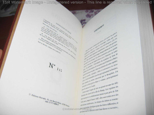 "Historia de L'Ain" Conde de Lateyssonnière 1841 Reed. Horvath 1979 4vol 1/210