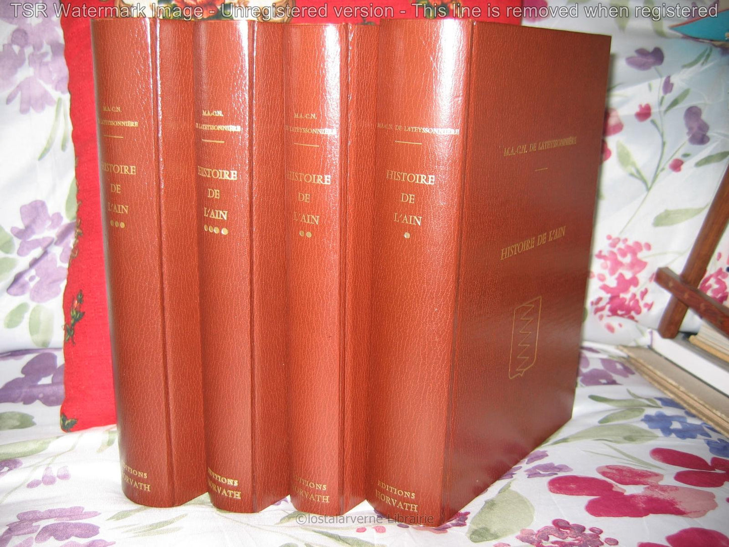 "Histoire de L'Ain" Comte de Lateyssonnière 1841 Reed. Horvath 1979 4vol 1/210