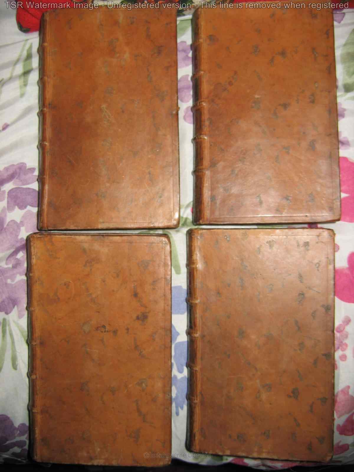 "Roland Furious" Ariosto 4 vol Belle rel Full Leather 1780 Trad by Comte Tressan