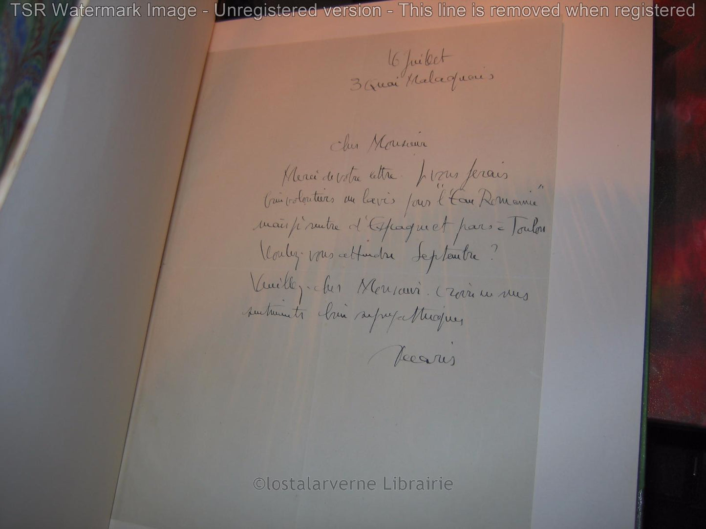 "L'Eau Romaine" Octave Homberg Illustré par DECARIS avec Envoi 1/225 relié 1936