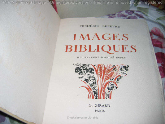 Frédéric Lefèvre "Biblical Images" Auvergne Paper 1/25 Lithos by HOFER + Suite