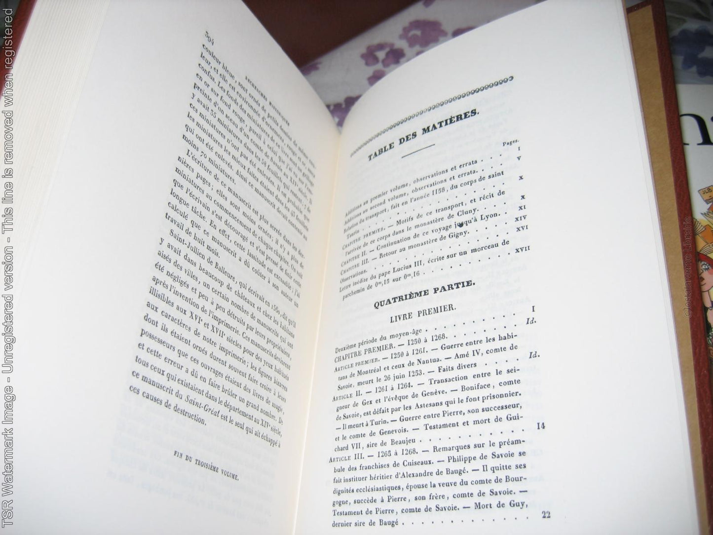"Histoire de L'Ain" Comte de Lateyssonnière 1841 Reed. Horvath 1979 4vol 1/210