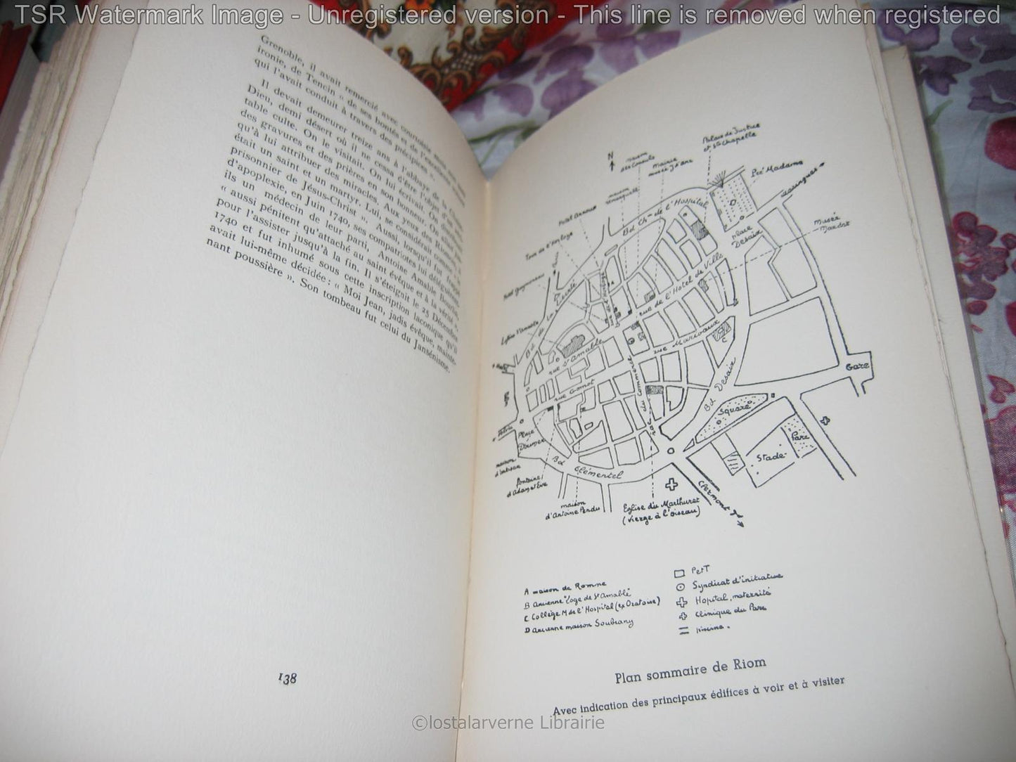 René Bouscayrol RIOM d'Autrefois Dédicacé ill 1/75 sur pur fil EO 1960 Auvergne
