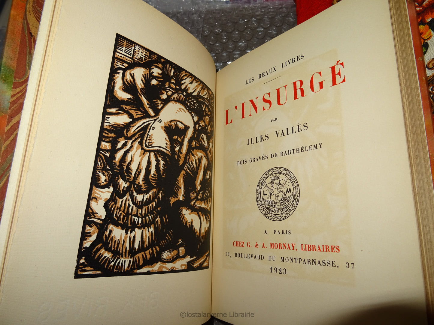 L'Insurgé - Jules Vallès - ill. Barthélémy - Belle reliure Maroquin 1923 1/942