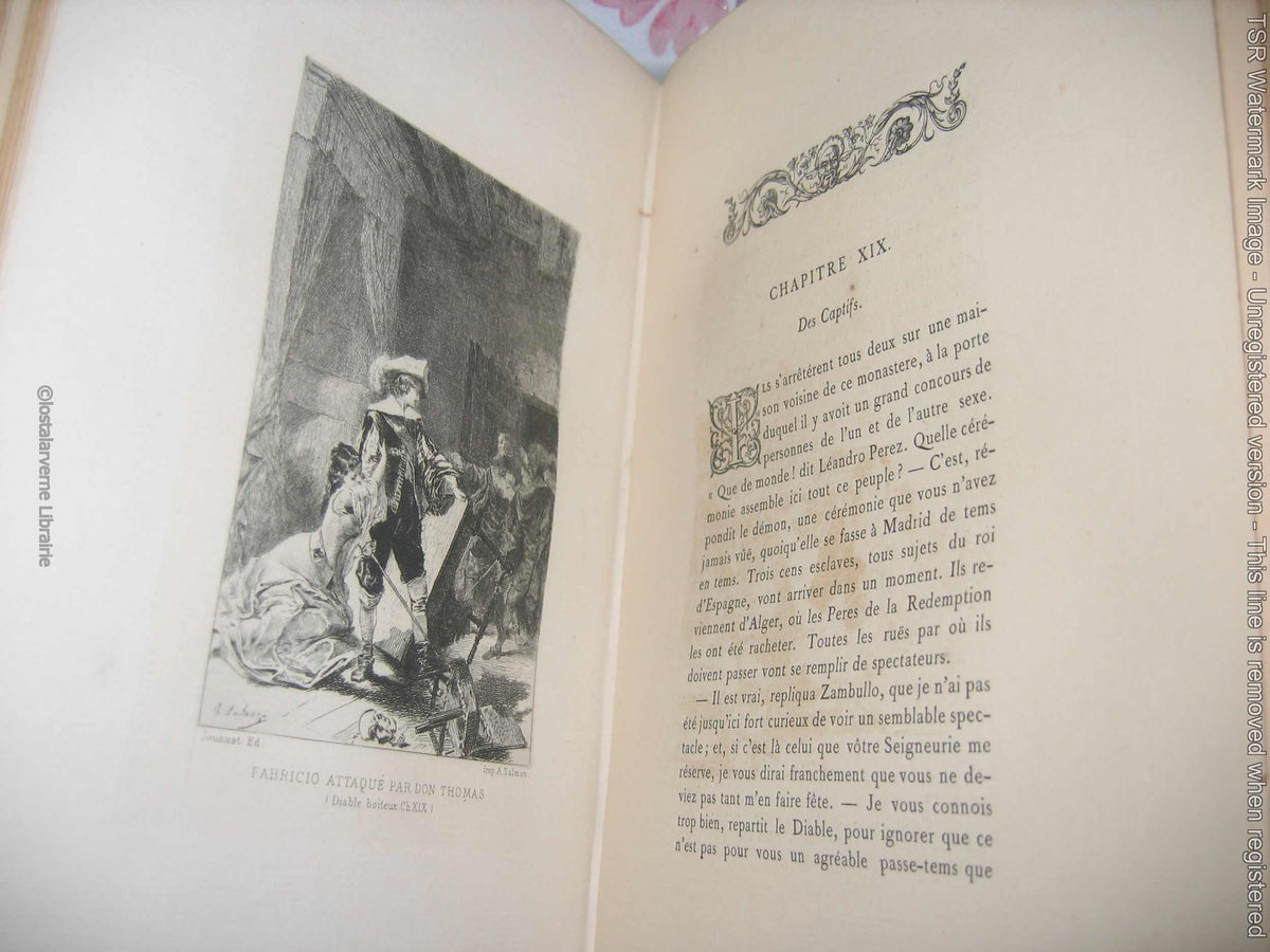 Le Diable Boiteux - LE SAGE Ill. Lalauze En 3 Estados 1/170 Encuadernado Marroquín 1880