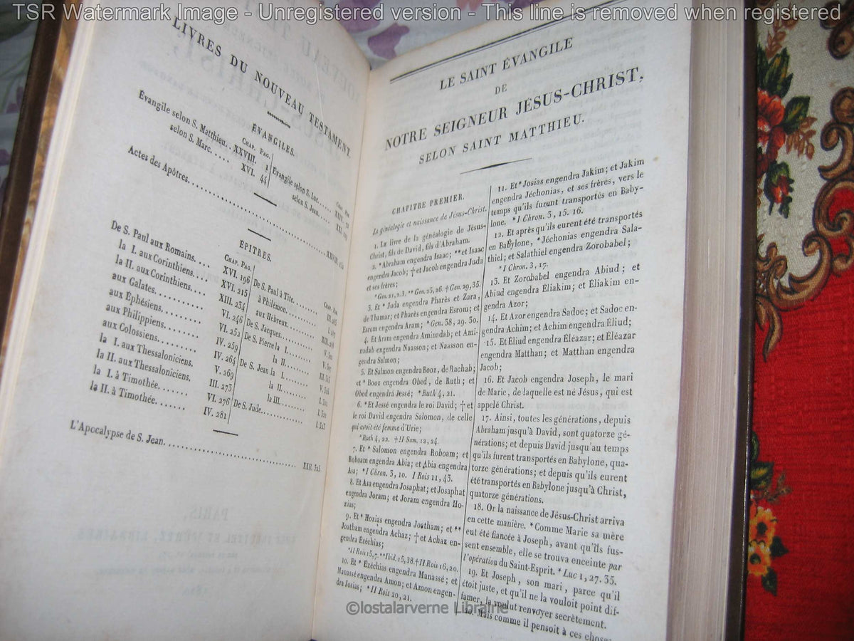 The Holy Bible of David Martin 1820 - Beautiful Binding - Protestantism - Ex Dono