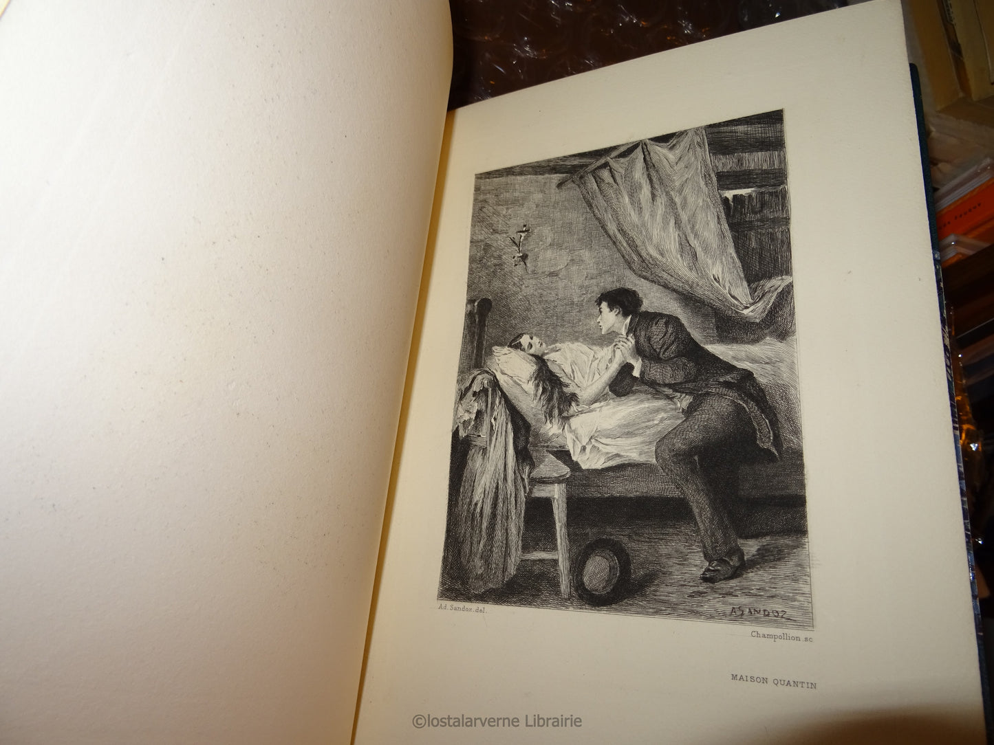Raphaël - Lamartine Belle Reliure Maroquin signée - Champollion avec Suite 1885