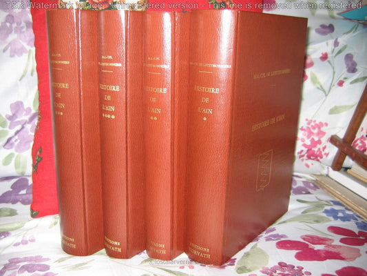 "Histoire de L'Ain" Comte de Lateyssonnière 1841 Reed. Horvath 1979 4vol 1/210