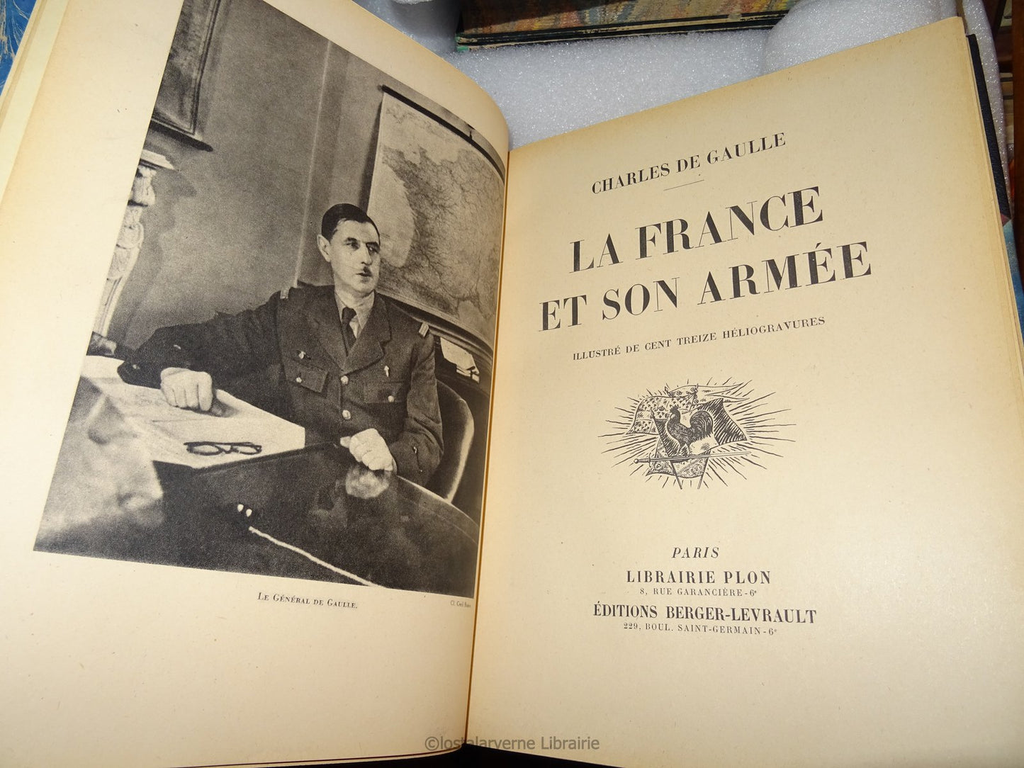 La France et son armée - Général De Gaulle - illustré superbe demi maroquin 1945