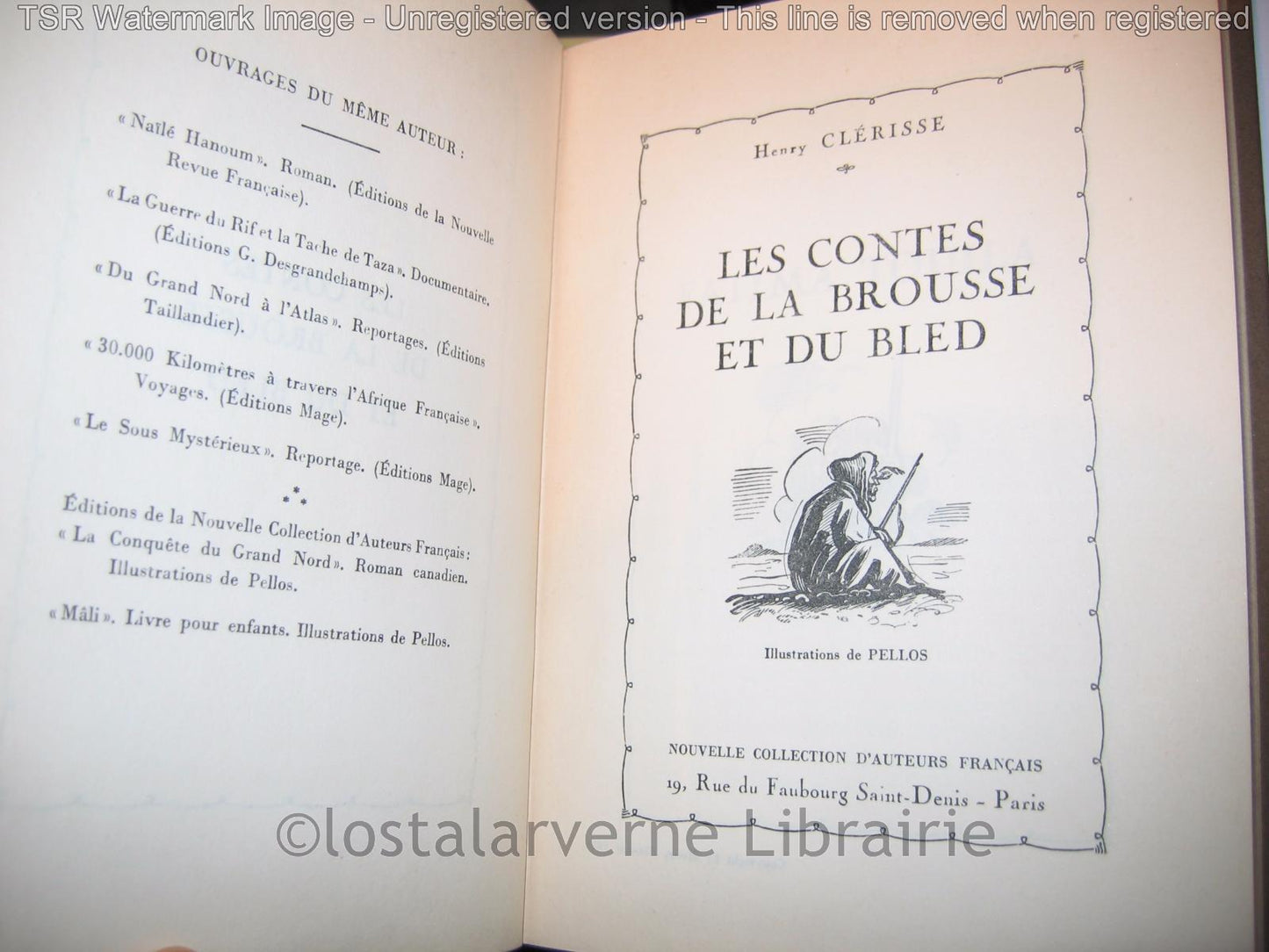 "Contes du Bled" Henry CLERISSE Bel Envoi Autographe au Sénateur Mourier 1936