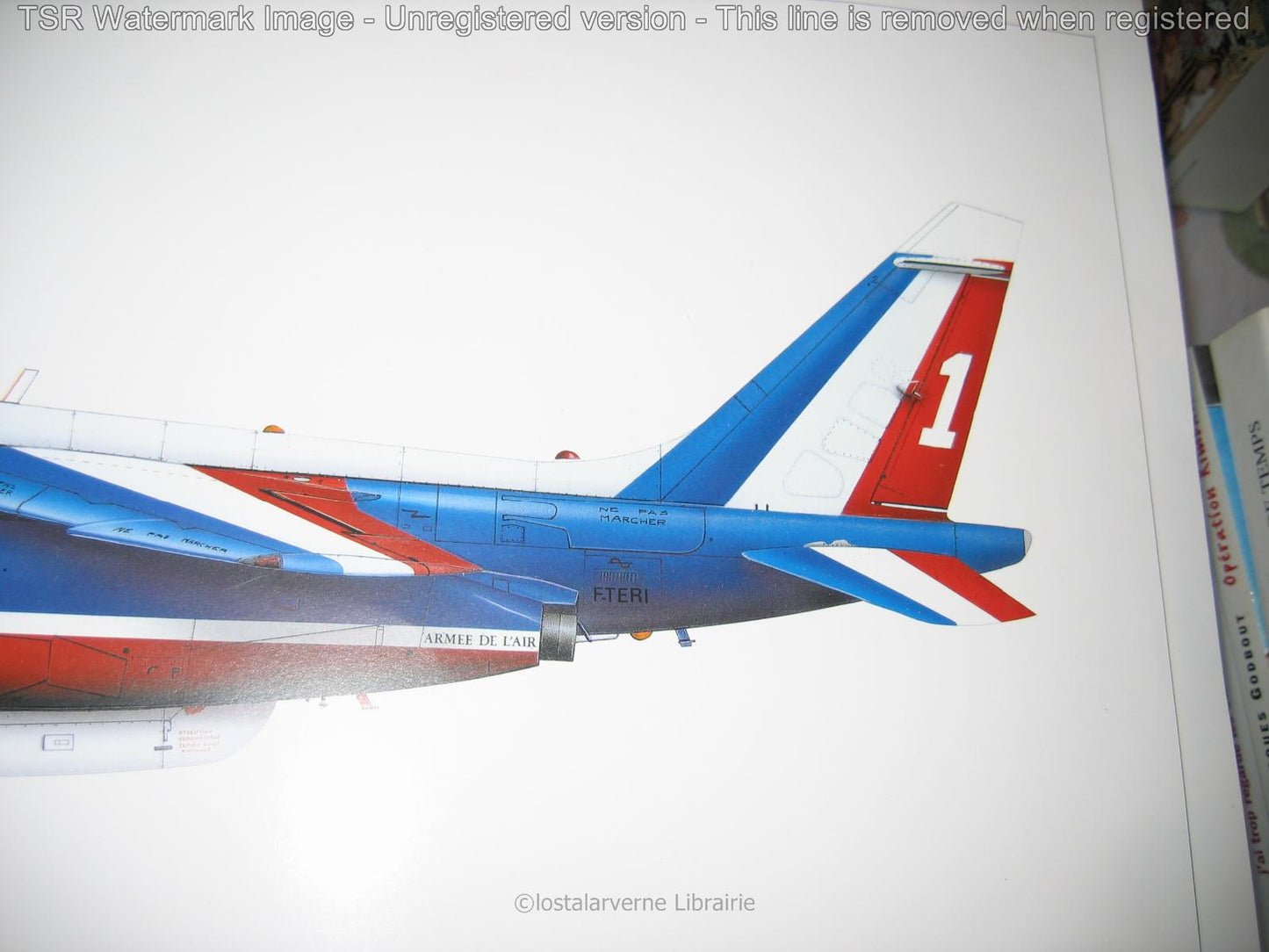 Patrouille de France "ALPHA JET Profil" Litho 1988 Signée CONNAN + Livre PERROT