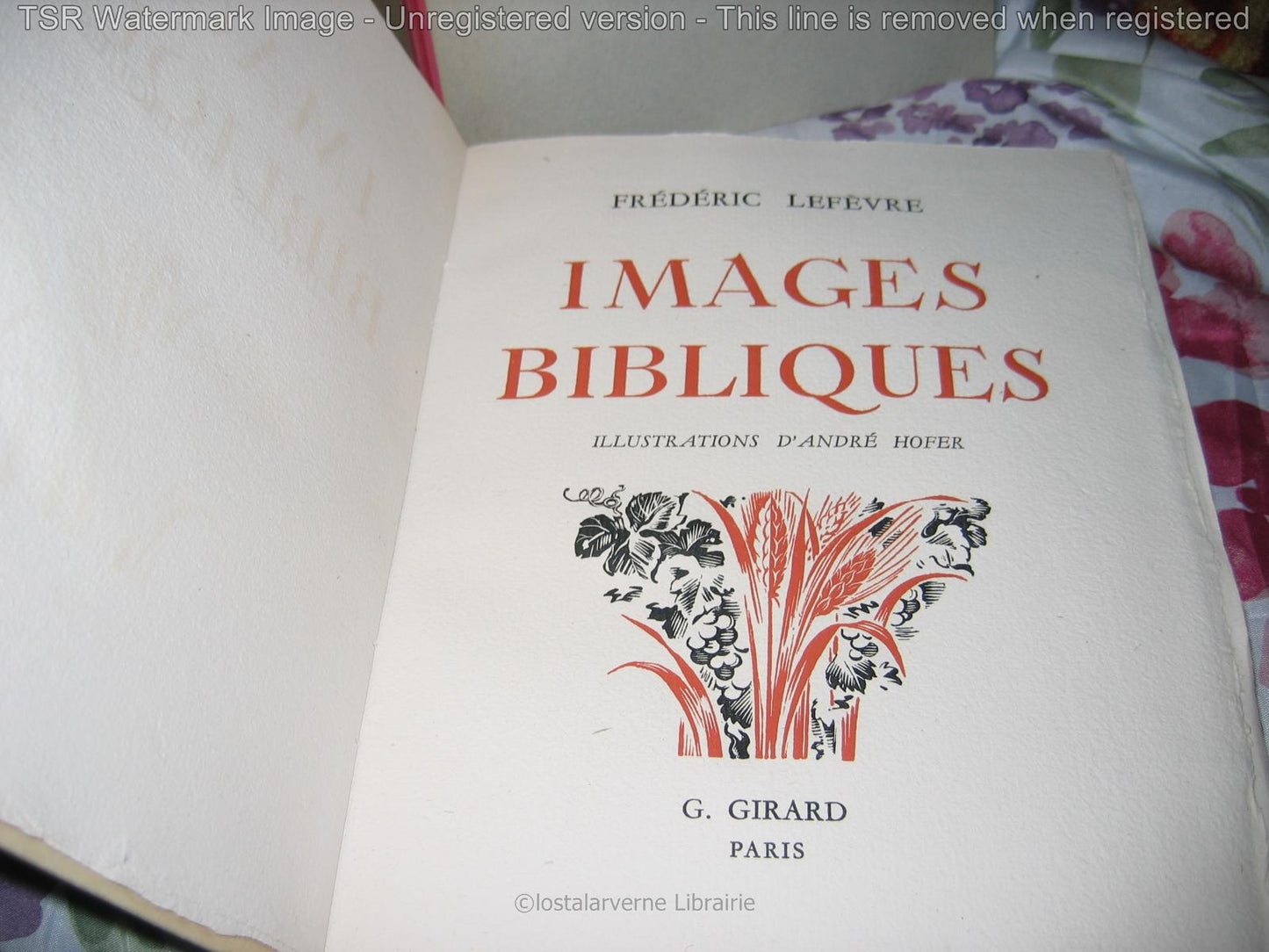 Frédéric Lefèvre "Images bibliques" Papier Auvergne 1/25 Lithos de HOFER + Suite