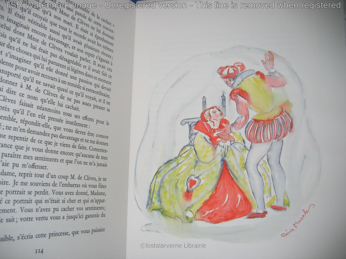 "Princesse de Clèves" Madame de Lafayette Aquarelles Original Minache 1972 1/80