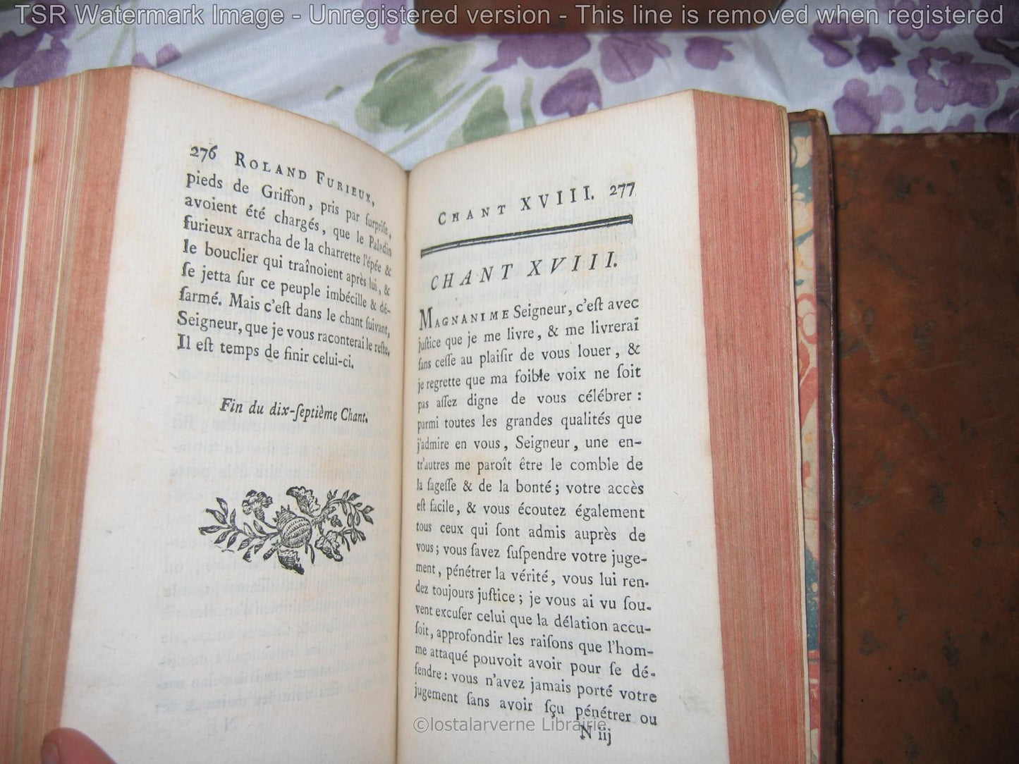 "Roland Furieux" Arioste 4 vol Belle rel Plein Cuir 1780 Trad par Comte Tressan