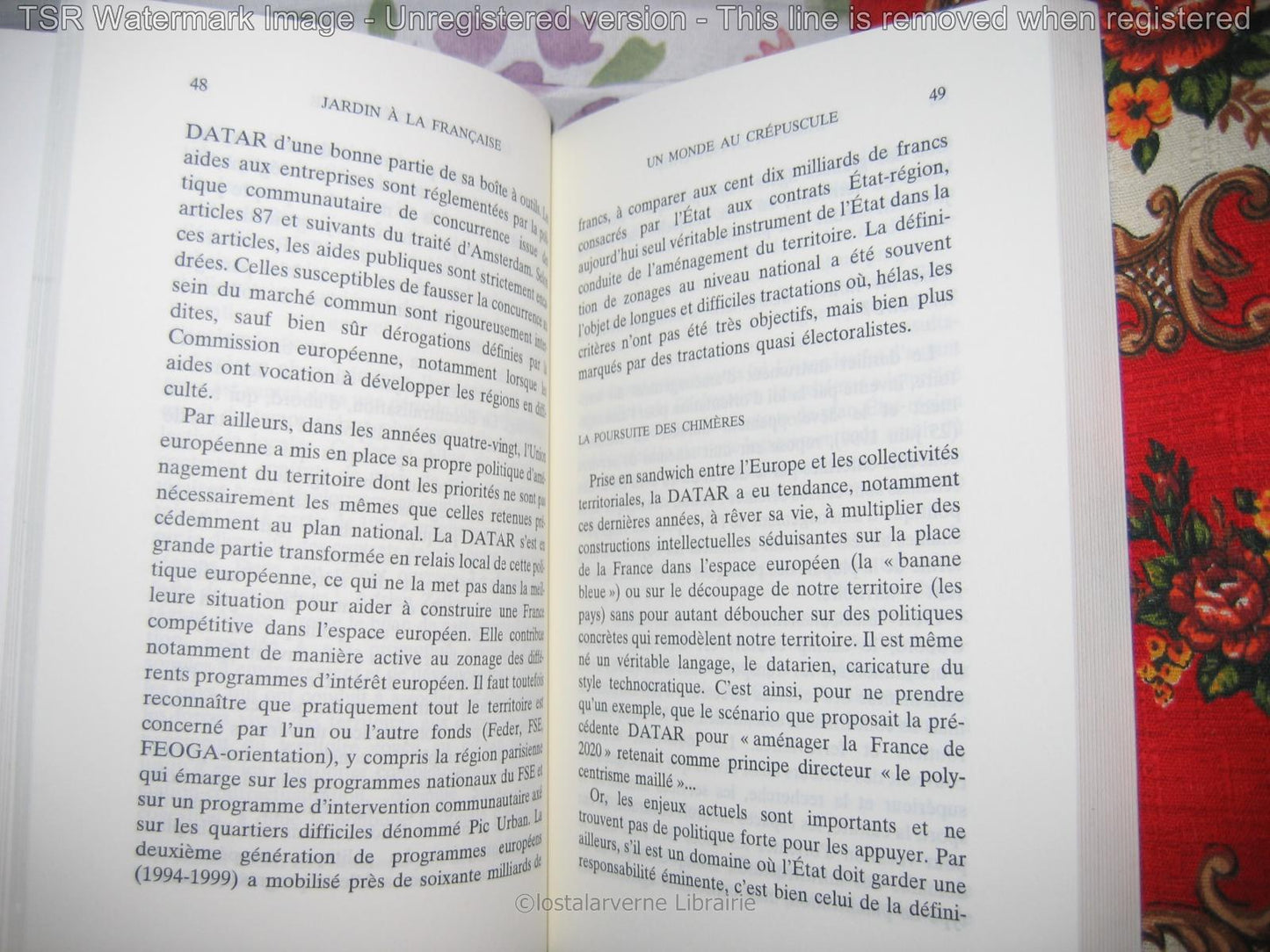 "Jardin à la Française" Brice Hortefeux Ed. Denoël 2003 avec ENVOI à Manoussi