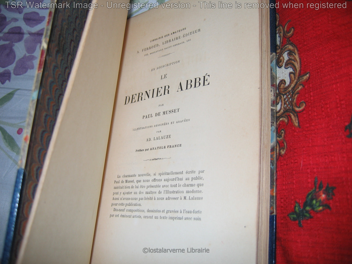 Le Dernier Abbé - Paul de Musset - illustré par Lalauze Rel Maroquin Champs 1891