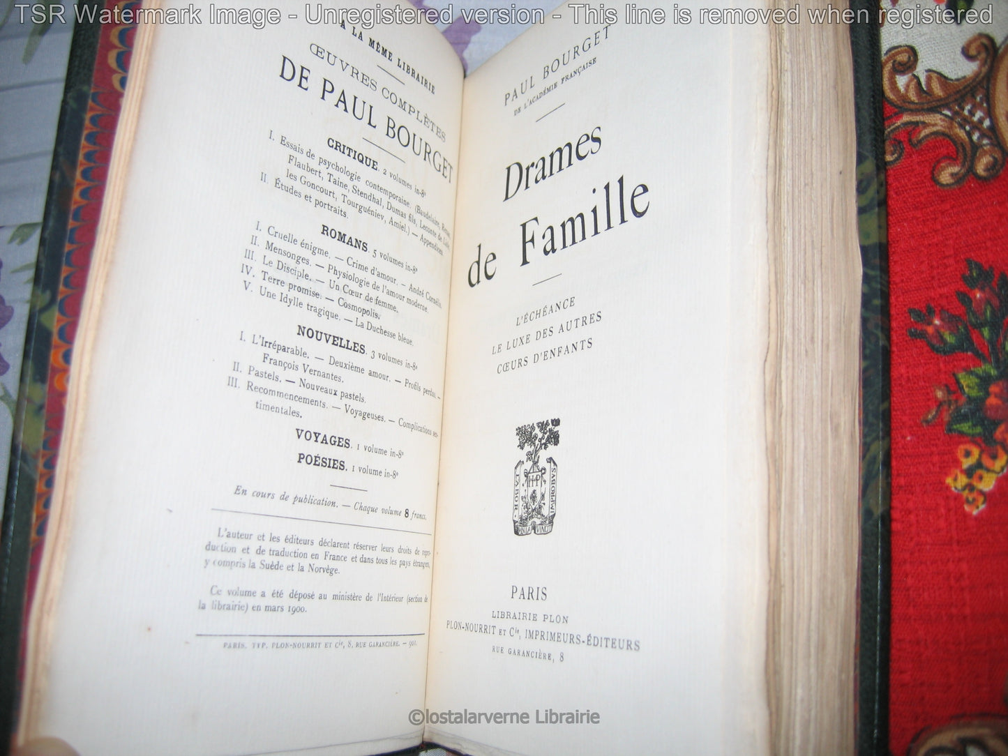 Drames de Famille - Paul Bourget - Rel Maroquin Kauffmann 1/70 1900