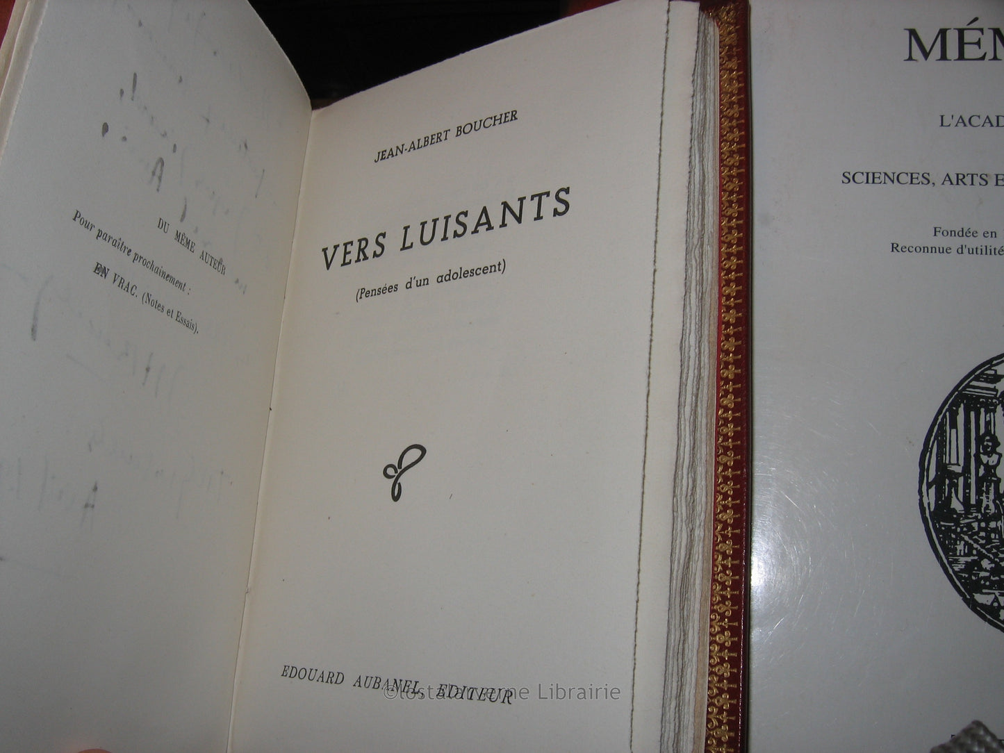 Vers Luisants - Jean Albert Boucher EO 1952 1/25 Avec Envoi et Truffé Autographe