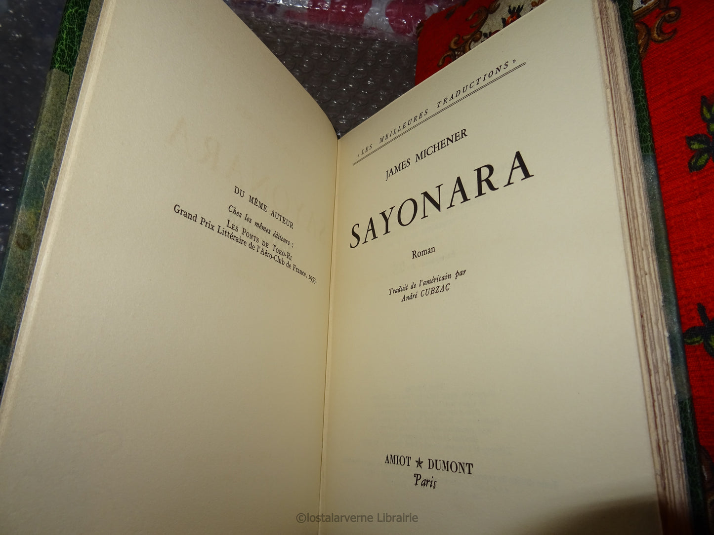 Sayonara - James Michener - Superb Binding Original Edition 1954 1/200