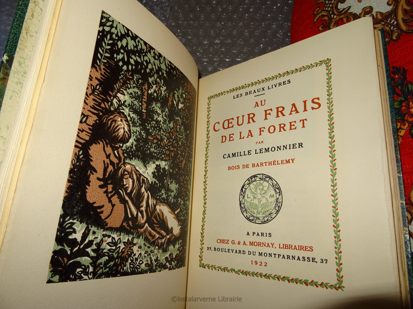 Au Coeur Frais de la Forêt - Camille Lemonnier - rel. Maroquin mosaïquée 1922