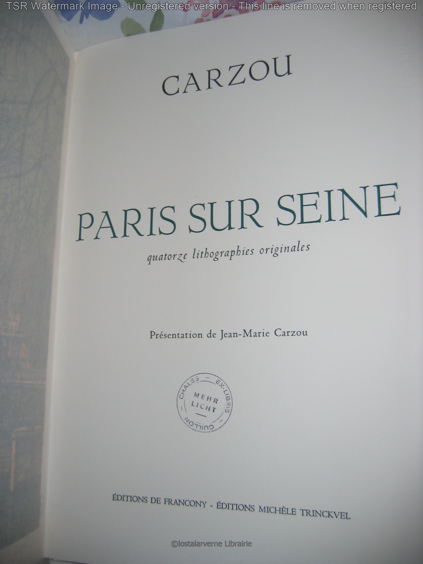 Paris Sur Seine - Breton Hugo Rilke Mouloudji illustré par CARZOU Superbe 1986