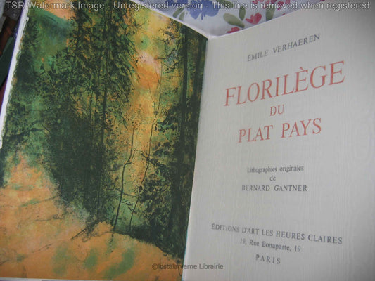 Florilège du Plat Pays - Emile Verhaeren illustré par GANTNER 1969 1/190