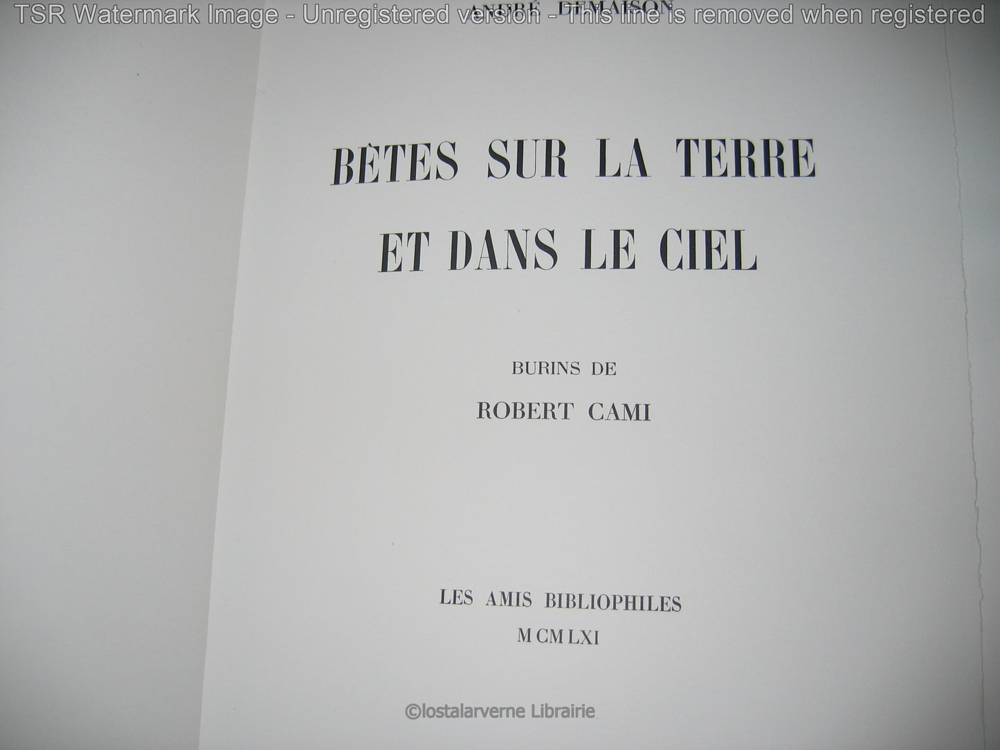 Bêtes sur La Terre et dans le Ciel - André Demaison - Robert Cami - 1/170 Truffé