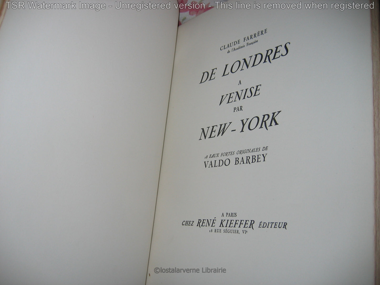 De Londres à Venise - Claude Farrère - Superbe Reliure Kieffer 1949 EO 1/450