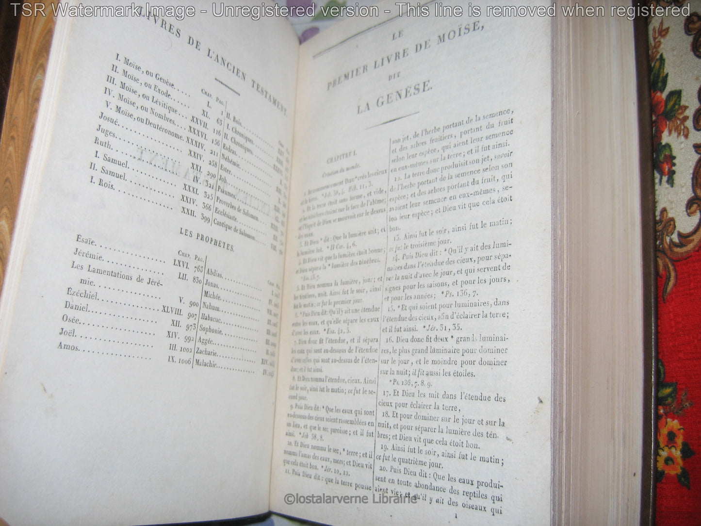 La Sainte Bible de David Martin 1820 - Belle Reliure - Protestantisme - Ex Dono